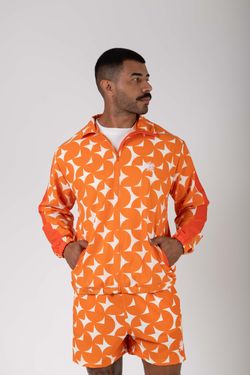 corta vento estampas na praia npf26 laranja