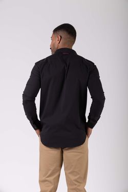 camisa comfy work manga longa preto