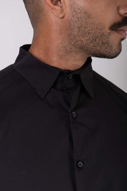 camisa comfy work manga longa preto