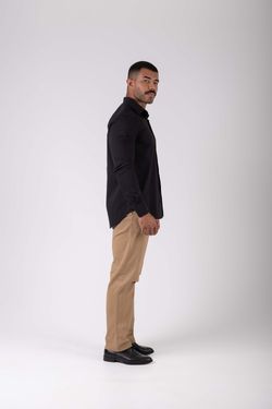 camisa comfy work manga longa preto