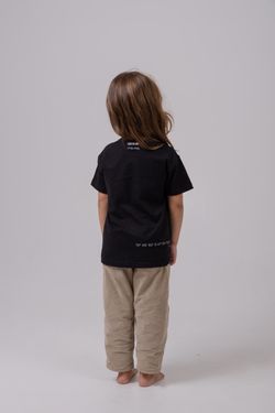 camiseta infantil igrejinha grid preto