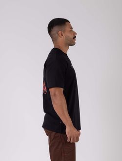 camiseta regular selos npf26 preto