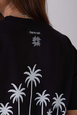 camiseta regular coqueiro npf26 preto