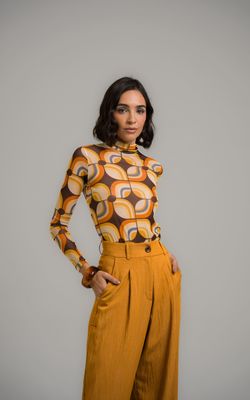 segunda pele retrô mid century modern estampado