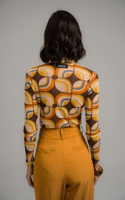 segunda pele retrô mid century modern estampado