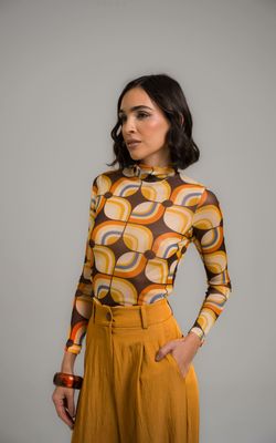 segunda pele retrô mid century modern estampado