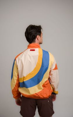 corta vento mid century modern estampado