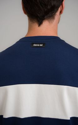camiseta regular faixa mcm marinho