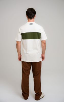camiseta regular faixa mcm off