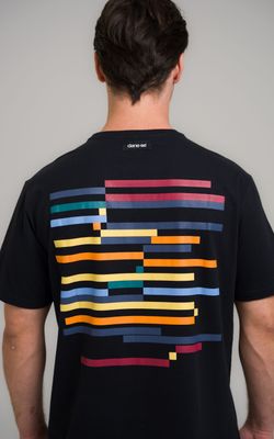 camiseta colors mid century modern preto