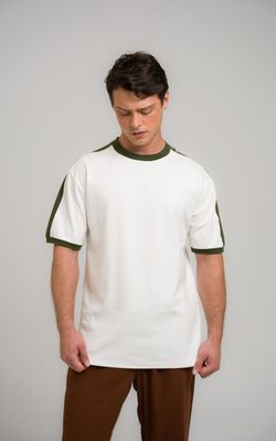 camiseta regular bicolor dane-se shoulder off