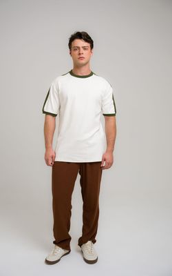 camiseta regular bicolor dane-se shoulder off