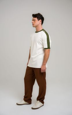 camiseta regular bicolor dane-se shoulder off