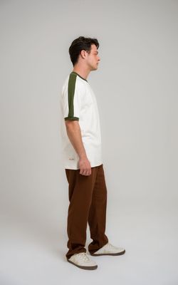 camiseta regular bicolor dane-se shoulder off