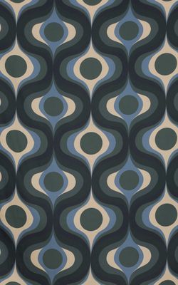 lenço peahen mid century modern azul