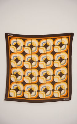 lenço retrô mid century modern marrom