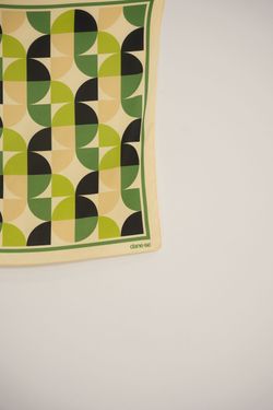 lenço bauhaus mid century modern verde