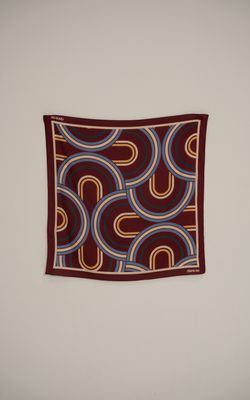 lenço curvas mid century modern bordô