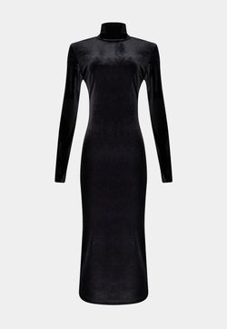 NEW - Vestido Veludo Custom Preto