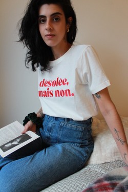 Camiseta désolée rouge