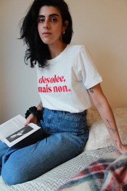 Camiseta désolée rouge