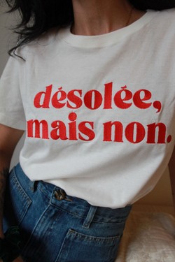 Camiseta désolée rouge