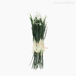 Pick Grama Com Flor Artificial - Branco (5432)