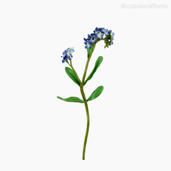 Galho Não-Me- Esqueça Forget Me Not Artificial - Azul (9440)
