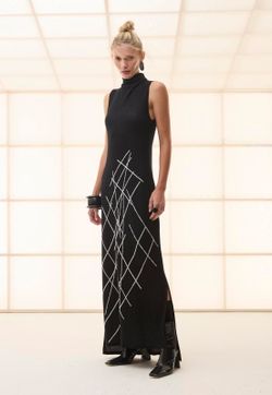 Vestido Jacquard Tricot