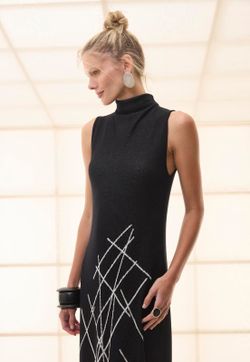 Vestido Jacquard Tricot
