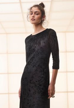 Vestido Midi Tule Veludo