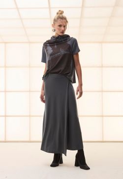 Blusa Maxi Gola Estampa