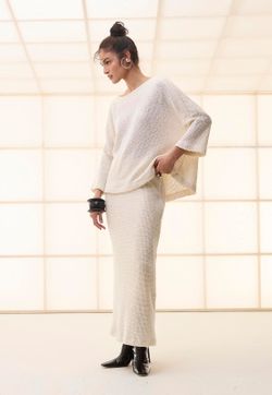 Blusa Canoa Tricot Pipoca