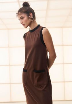 Vestido Block Detalhe Tricot