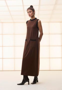 Vestido Block Detalhe Tricot