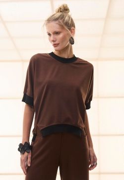 Blusa Block Detalhe Tricot
