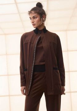 Casaco Block Detalhe Tricot