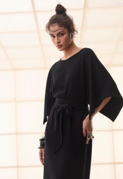 Vestido Amplo Malha Crepe
