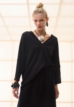 Blusa Gola V Malha Crepe