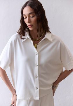 Camisa Ampla Block Botões