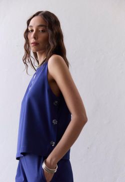 Blusa Block Botões Laterais