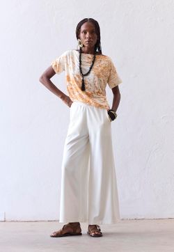 Blusa Ampla Estampa Musgo