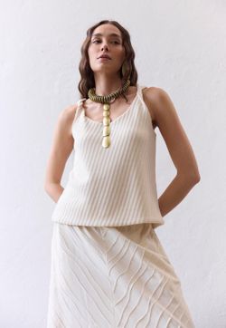 Blusa Alça Tricot Diagonal