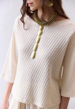 Blusa Manga 3/4 Tricot Diagonal