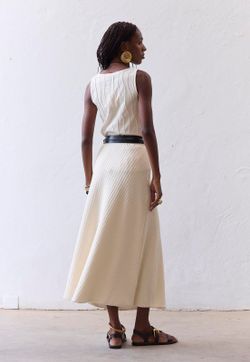 Saia Midi Tricot Diagonal