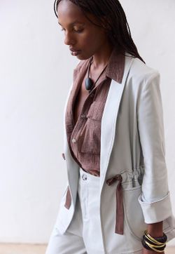 Blazer Sarja Gorgurão Cintura