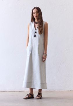 Vestido Gola V Sarja