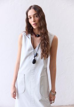 Vestido Gola V Sarja