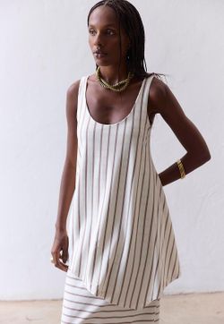 Vestido Assimétrico Malha Listra