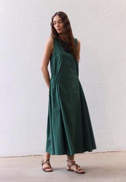 Vestido Linha A Tricoline